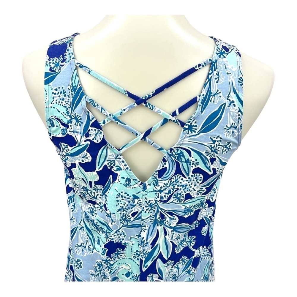 Lilly Pulitzer Kristen Koalafications Royal Purple Bamboo Dress XS Nwot - Picture 3 of 13
